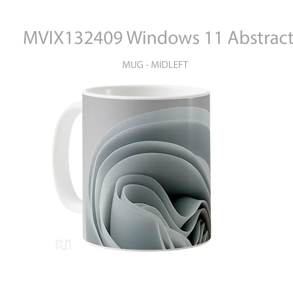 Mug Windows 11 Abstract Gray Gelas Seni Modern - All-side / Desain