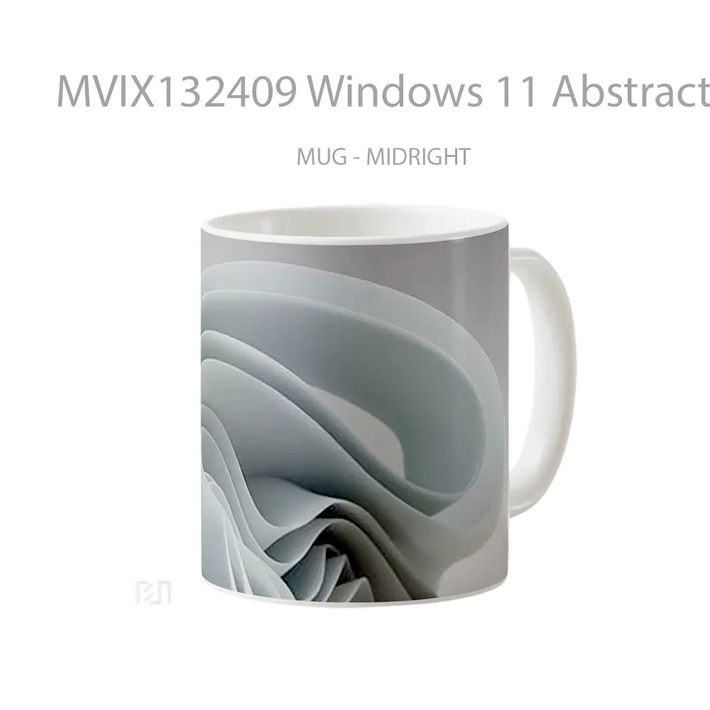 Mug Windows 11 Abstract Gray Gelas Seni Modern - All-side / Desain