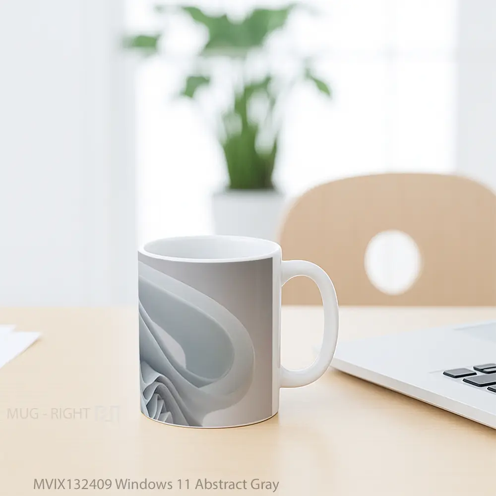 Mug Windows 11 Abstract Gray Gelas Seni Modern - All-side / Desain