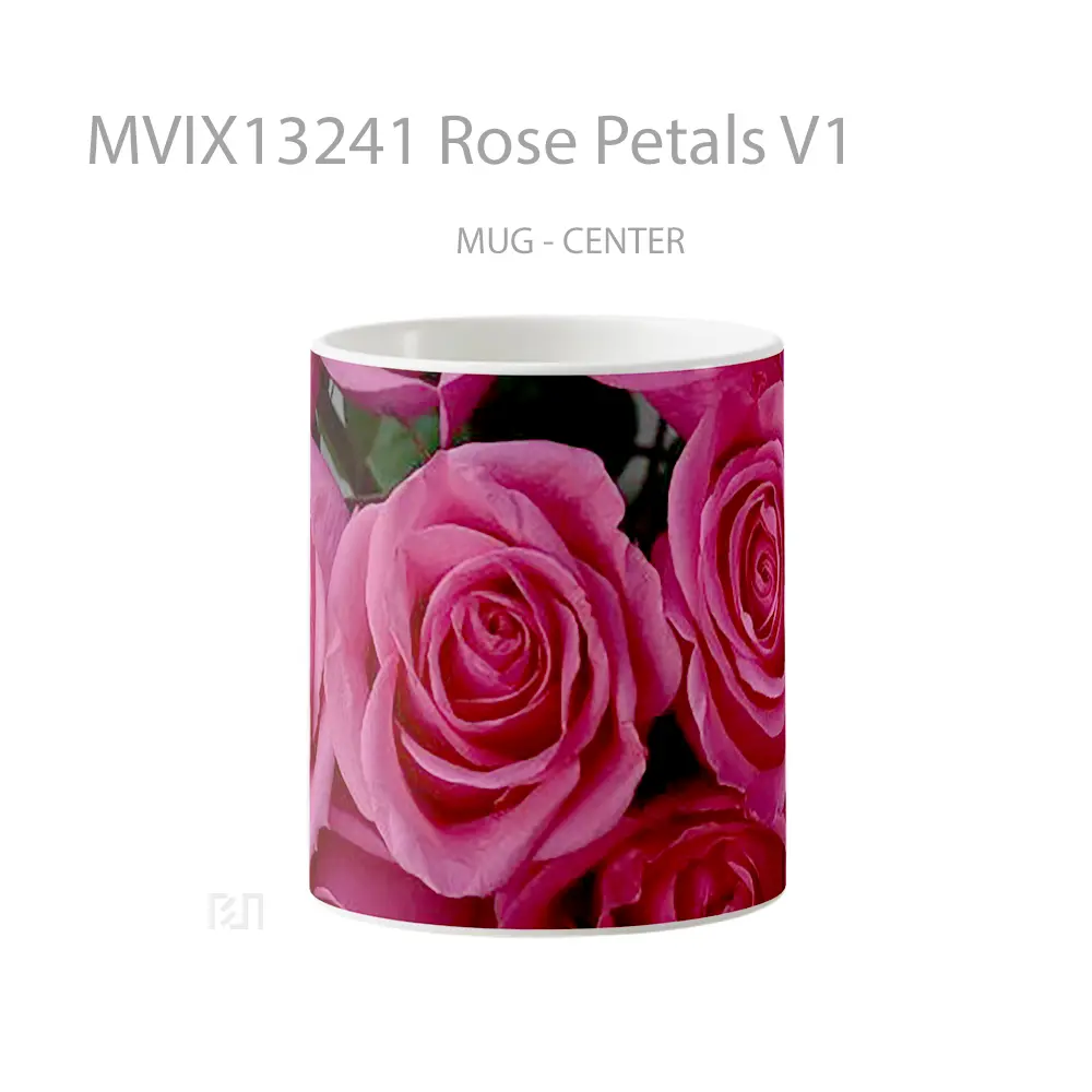 Mug Keramik Premium SNI - Mug Rose Petals V1 Gelas Keramik Unik