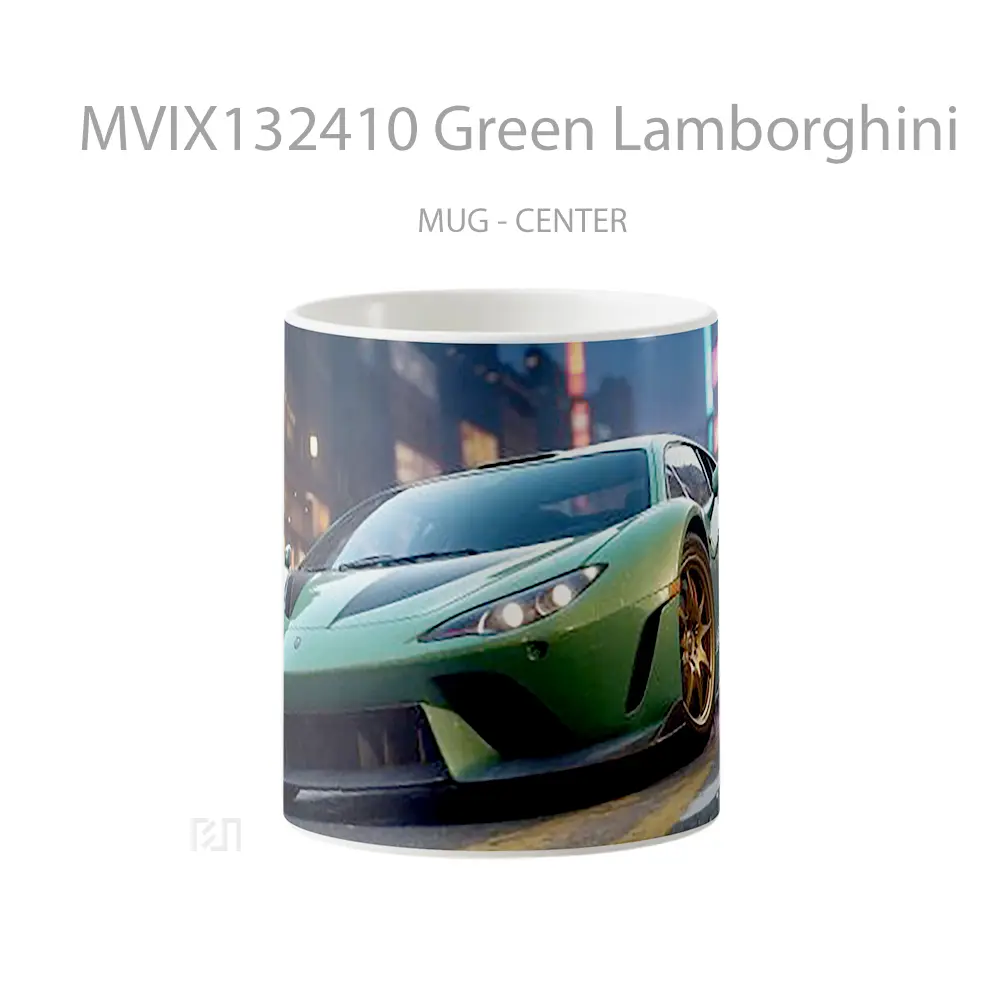 Mug Green Lamborghini Cangkir Mobil