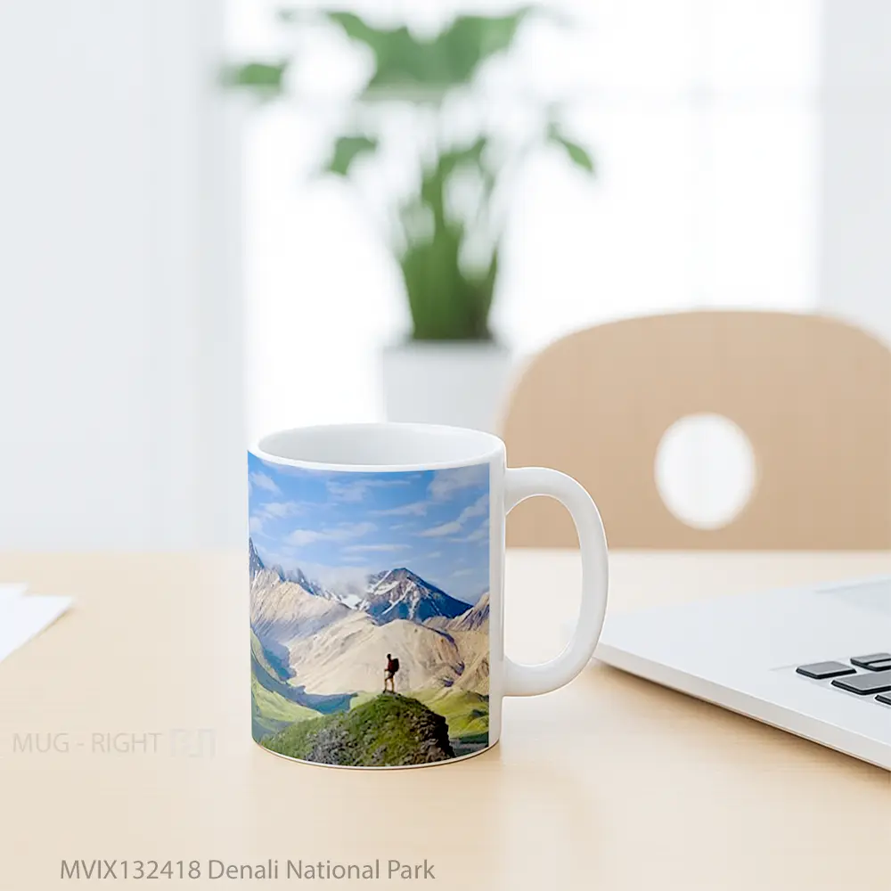 Mug Denali National Park Gelas Keramik Unik - All-side / Desain