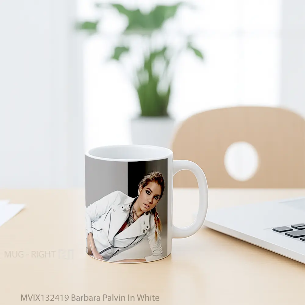 Mug Barbara Palvin In White Gelas Keramik Unik - All-side / Desain