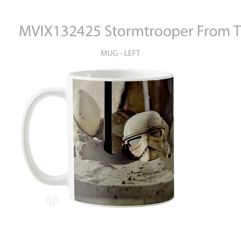 Mug Stormtrooper From The Mandalorian Gelas Star Wars - All-side / Desain