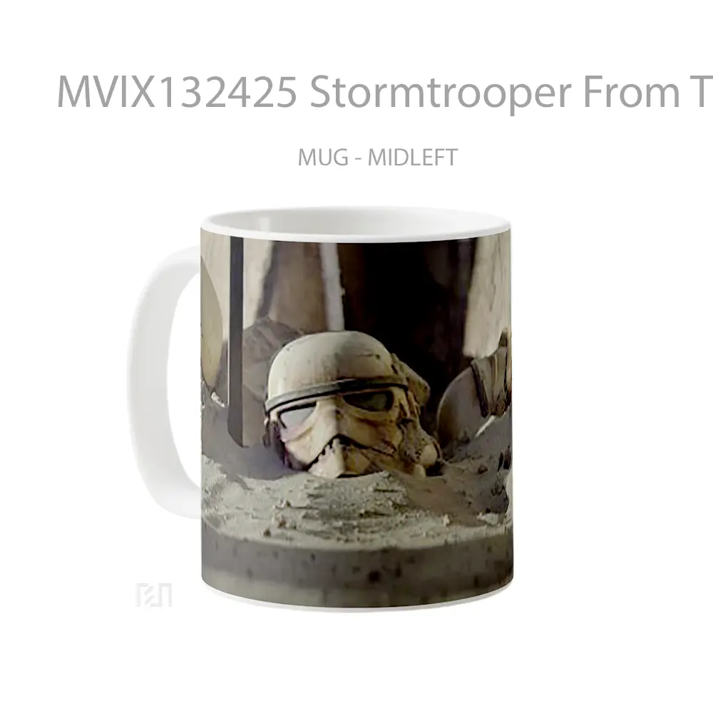 Mug Stormtrooper From The Mandalorian Gelas Star Wars - All-side / Desain