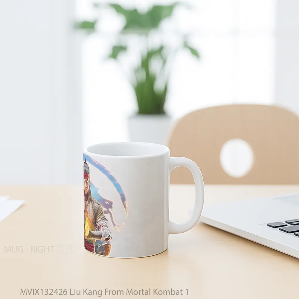 Mug Liu Kang From Mortal Kombat 1 Gelas Keramik Unik - All-side / Desain
