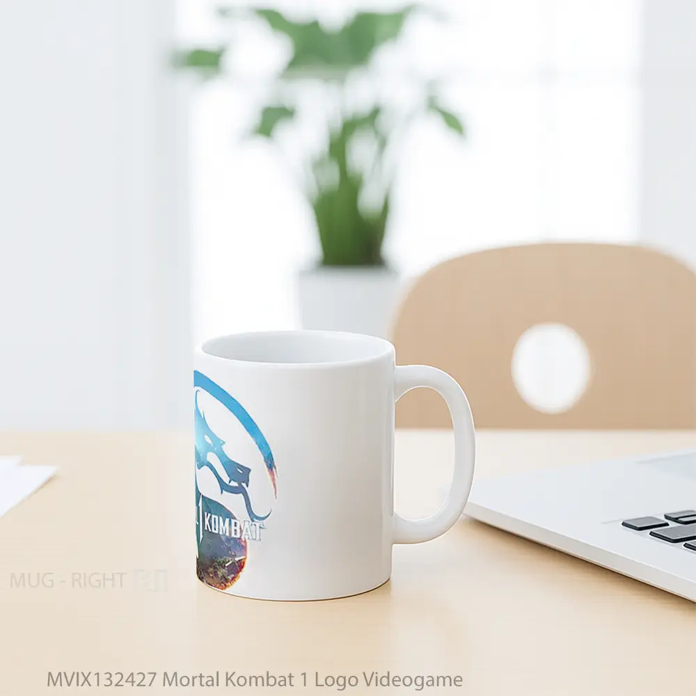 Mug Mortal Kombat 1 Logo Videogame Gelas Keramik Unik - All-side / Desain