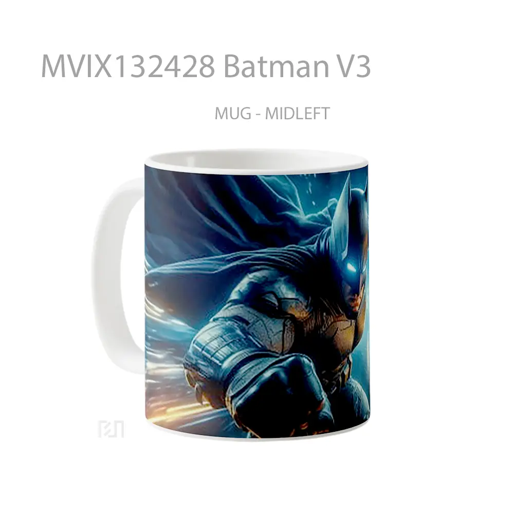 Mug Batman V3 Gelas Superhero - All-side / Desain