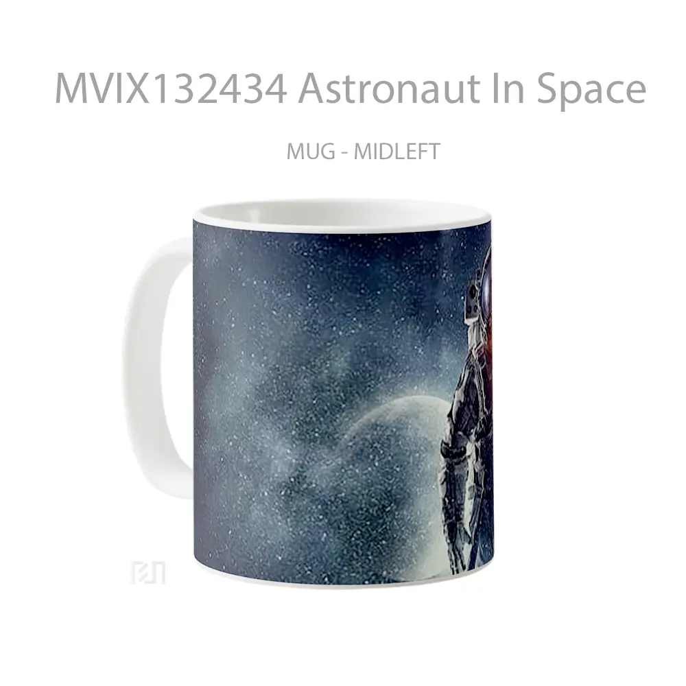 Mug Astronaut In Space Gelas Astronomi - All-side / Desain