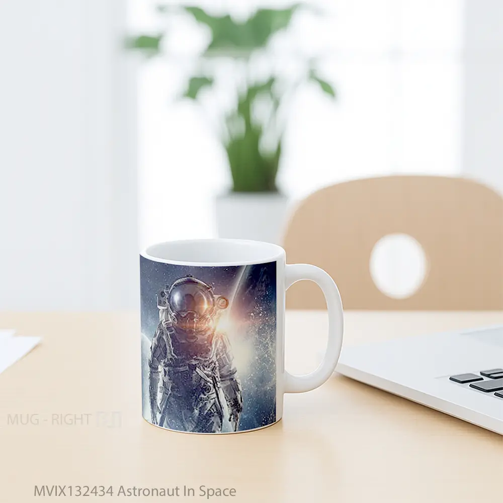 Mug Astronaut In Space Gelas Astronomi - All-side / Desain