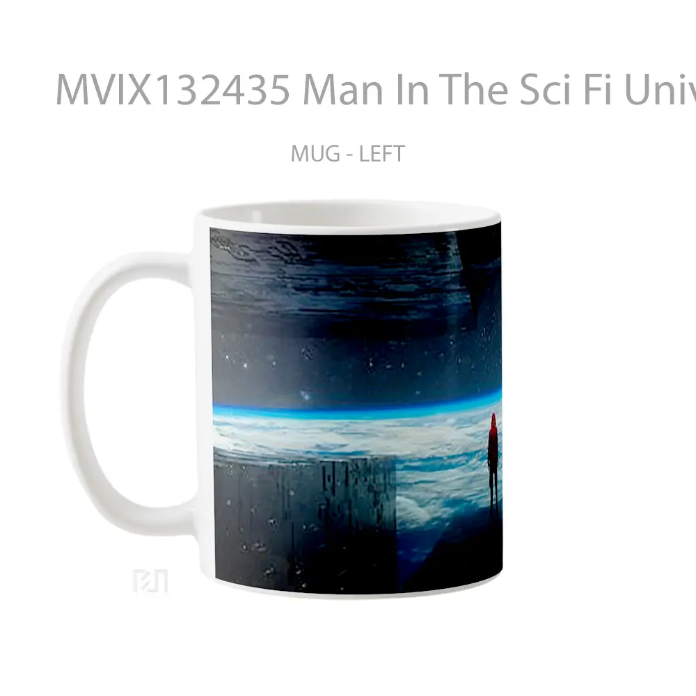 Mug Man In The Sci Fi Universe Gelas Astronomi - All-side / Desain