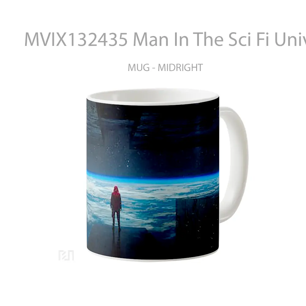 Mug Man In The Sci Fi Universe Gelas Astronomi - All-side / Desain