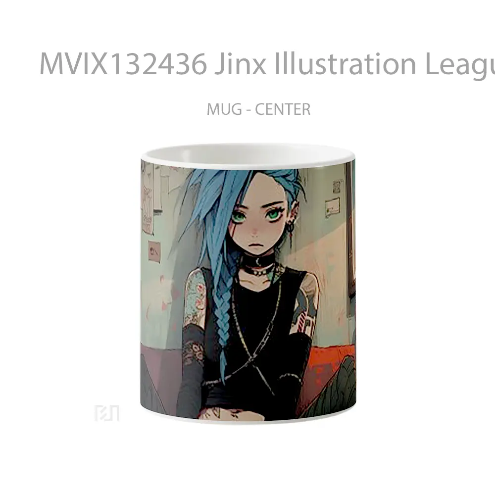 Mug Jinx Illustration League Of Legends Cangkir Gamer