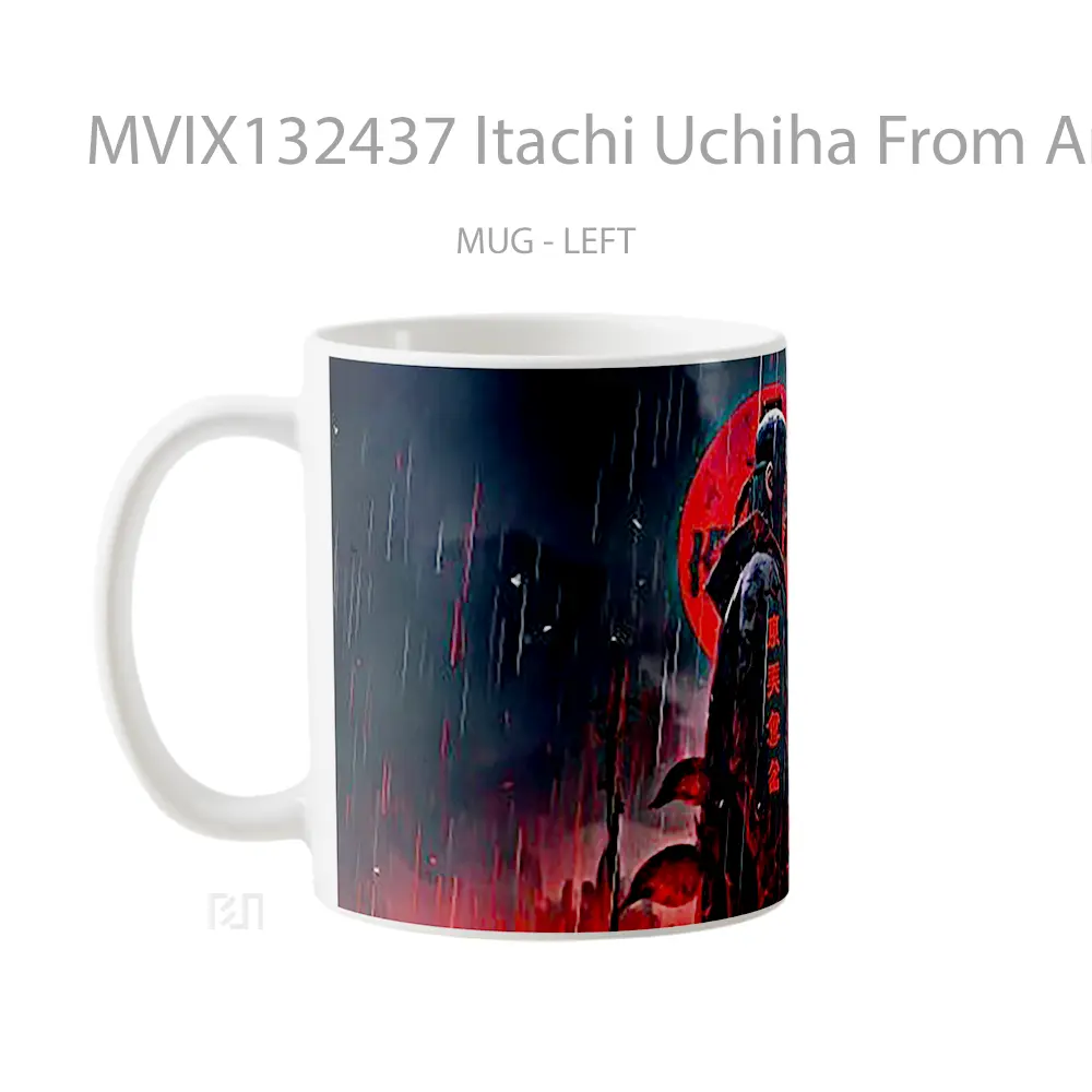 Mug Itachi Uchiha From Anime Naruto Cangkir Anime - All-side / Desain