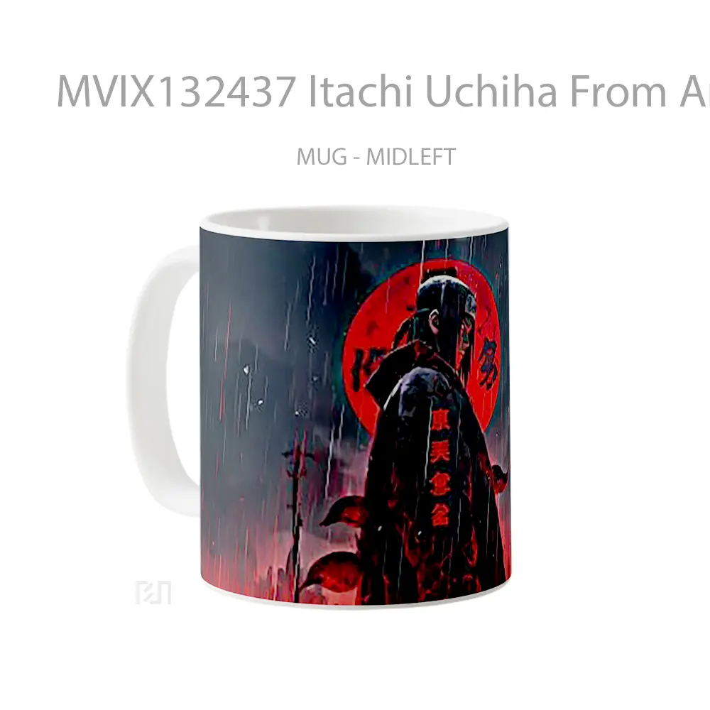 Mug Itachi Uchiha From Anime Naruto Cangkir Anime - All-side / Desain