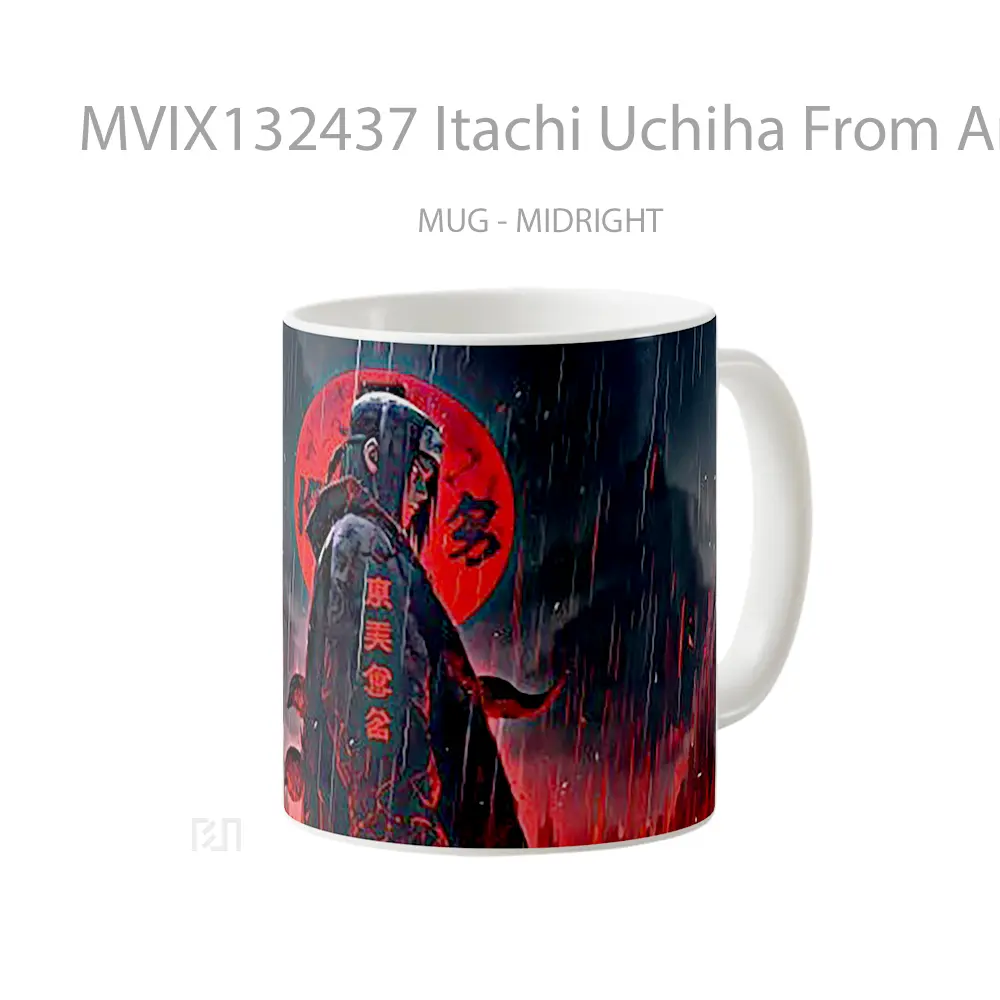 Mug Itachi Uchiha From Anime Naruto Cangkir Anime - All-side / Desain