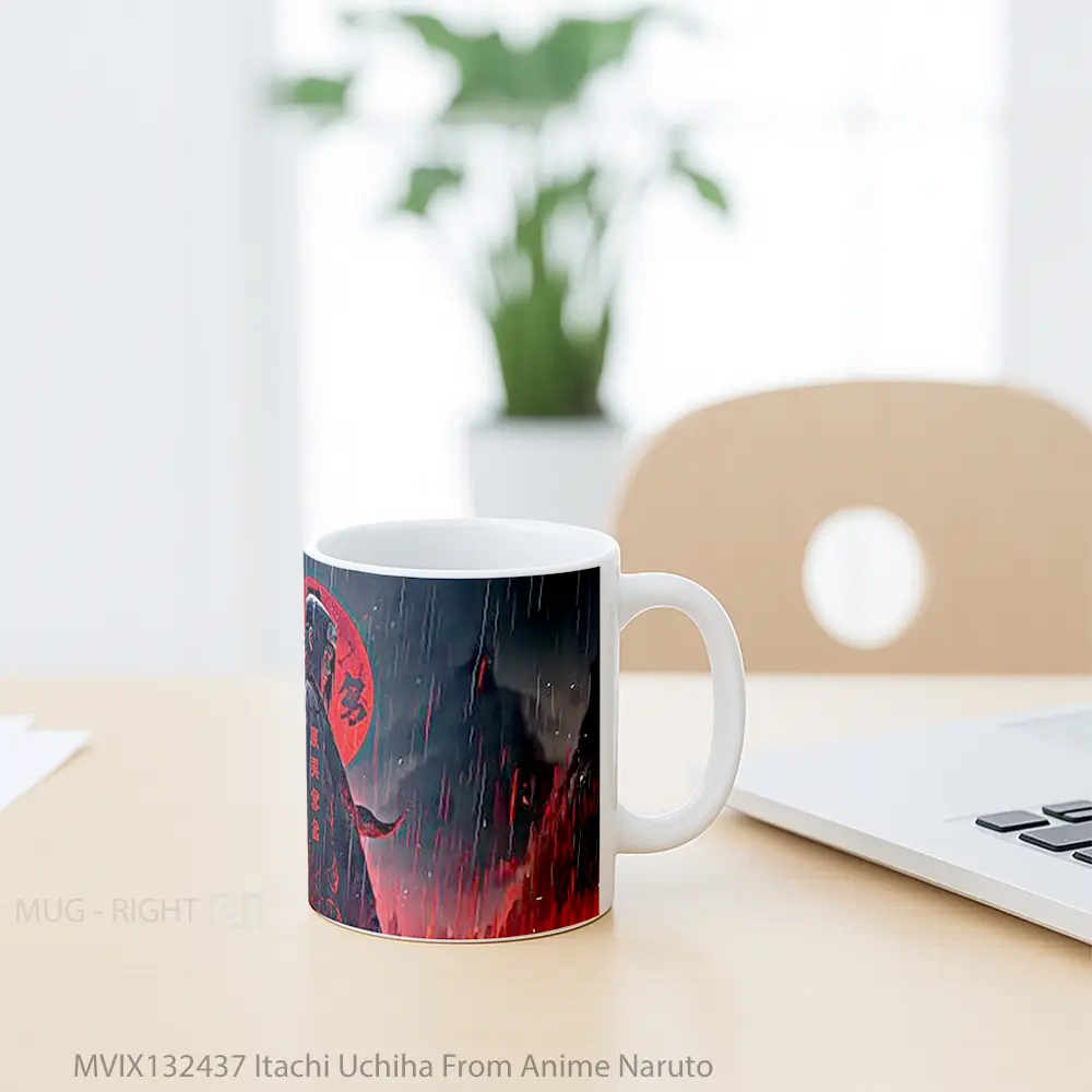 Mug Itachi Uchiha From Anime Naruto Cangkir Anime - All-side / Desain