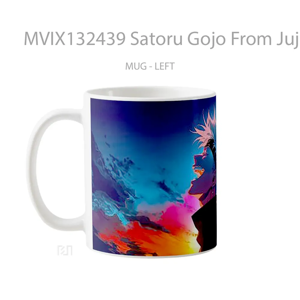 Mug Satoru Gojo From Jujutsu Kaisen V2 Gelas Keramik Unik - All-side / Desain