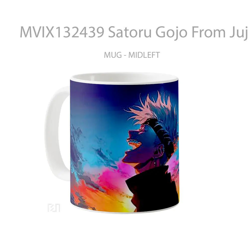 Mug Satoru Gojo From Jujutsu Kaisen V2 Gelas Keramik Unik - All-side / Desain