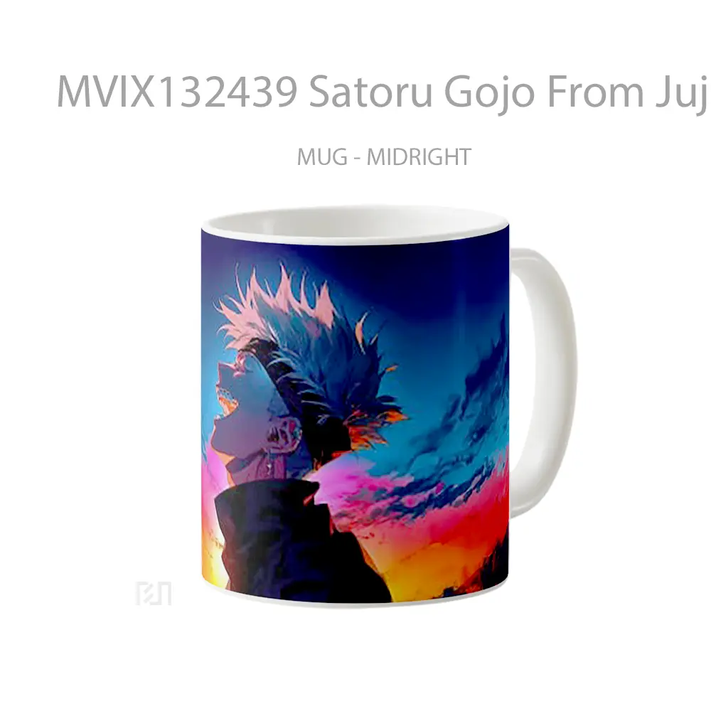 Mug Satoru Gojo From Jujutsu Kaisen V2 Gelas Keramik Unik - All-side / Desain