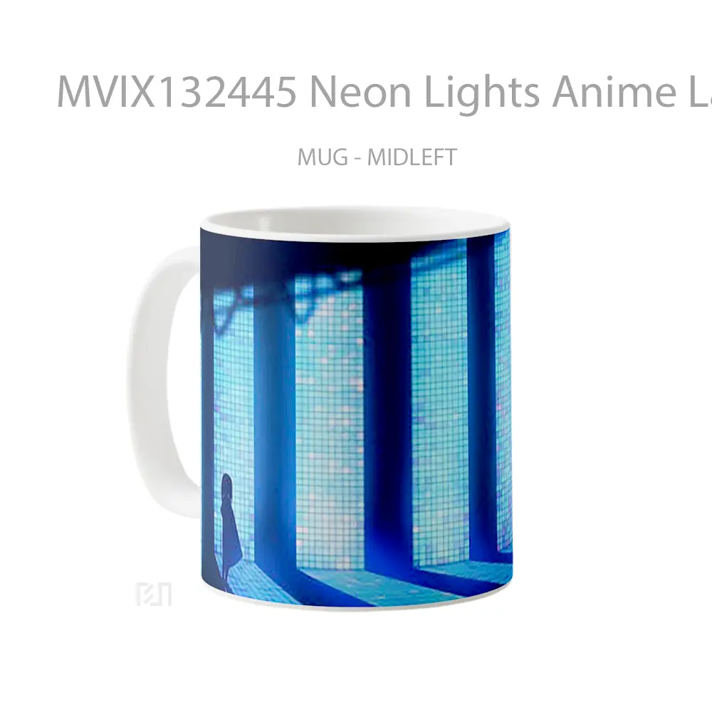 Mug Neon Lights Anime Landscape Cangkir Anime - All-side / Desain