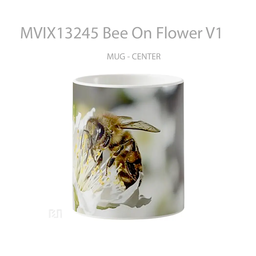 Mug Bee On Flower V1 Gelas Hewan Lucu