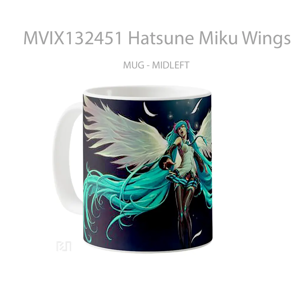 Mug Hatsune Miku Wings Anime Cangkir Anime - All-side / Desain