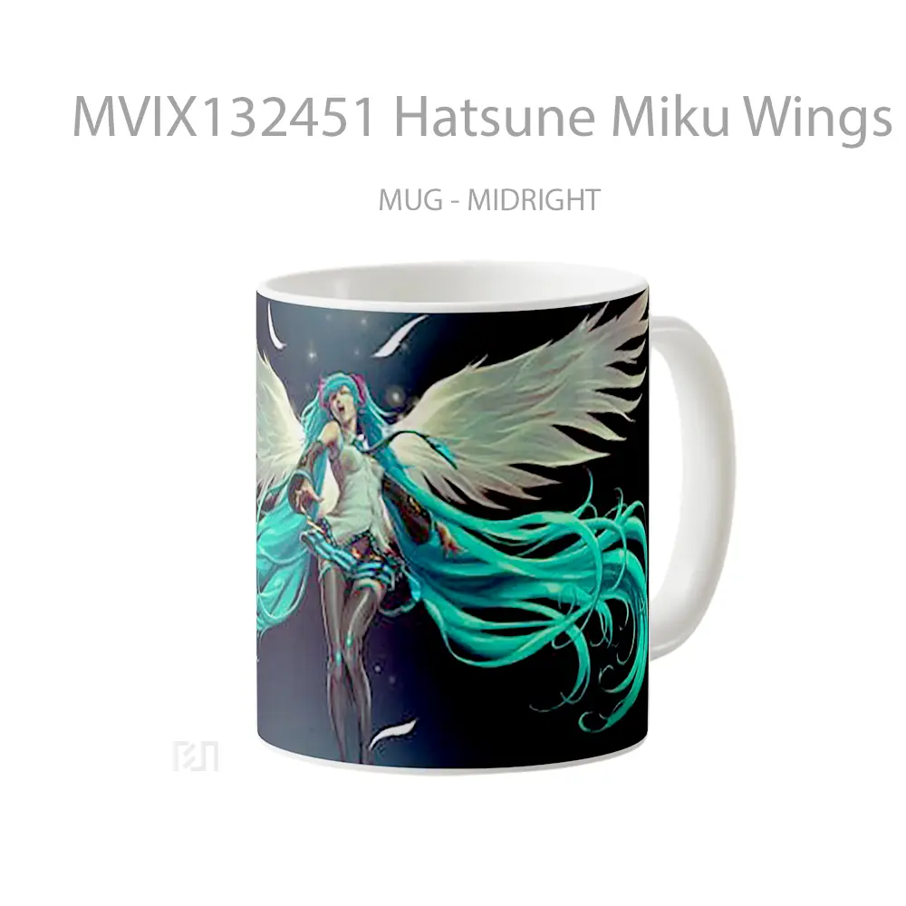 Mug Hatsune Miku Wings Anime Cangkir Anime - All-side / Desain