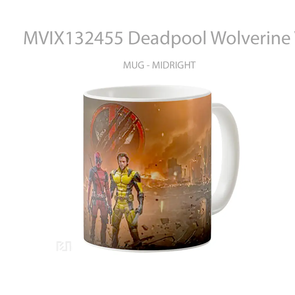 Mug Deadpool Wolverine V1 Gelas Superhero - All-side / Desain