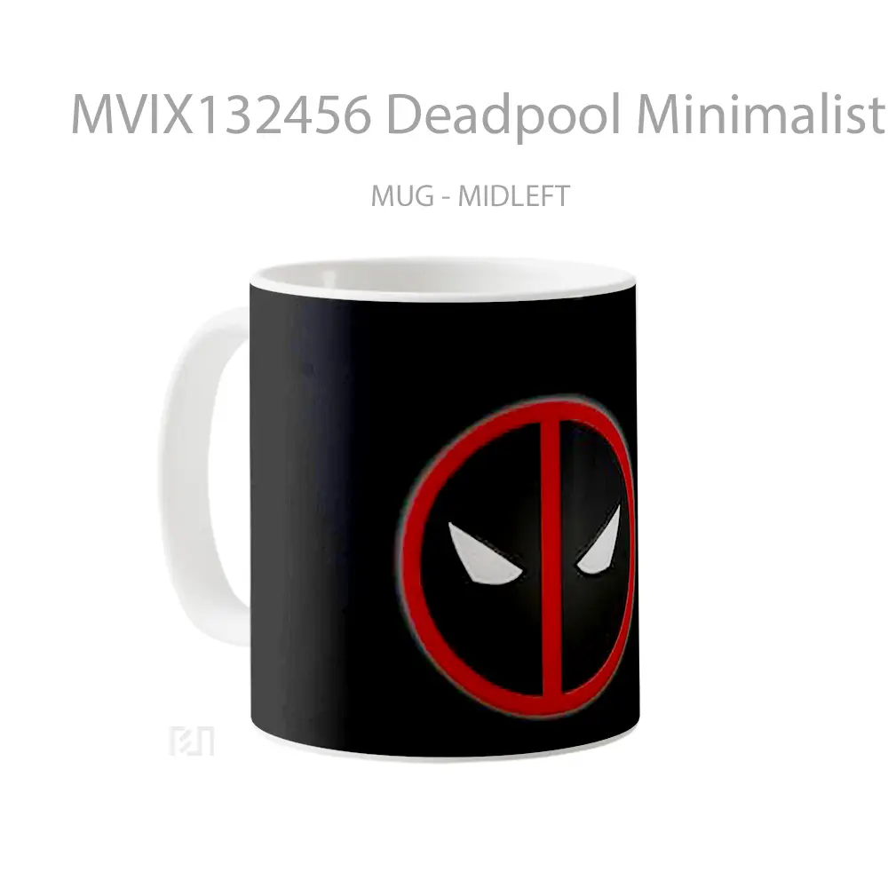 Mug Deadpool Minimalist Logo Gelas Superhero - All-side / Desain