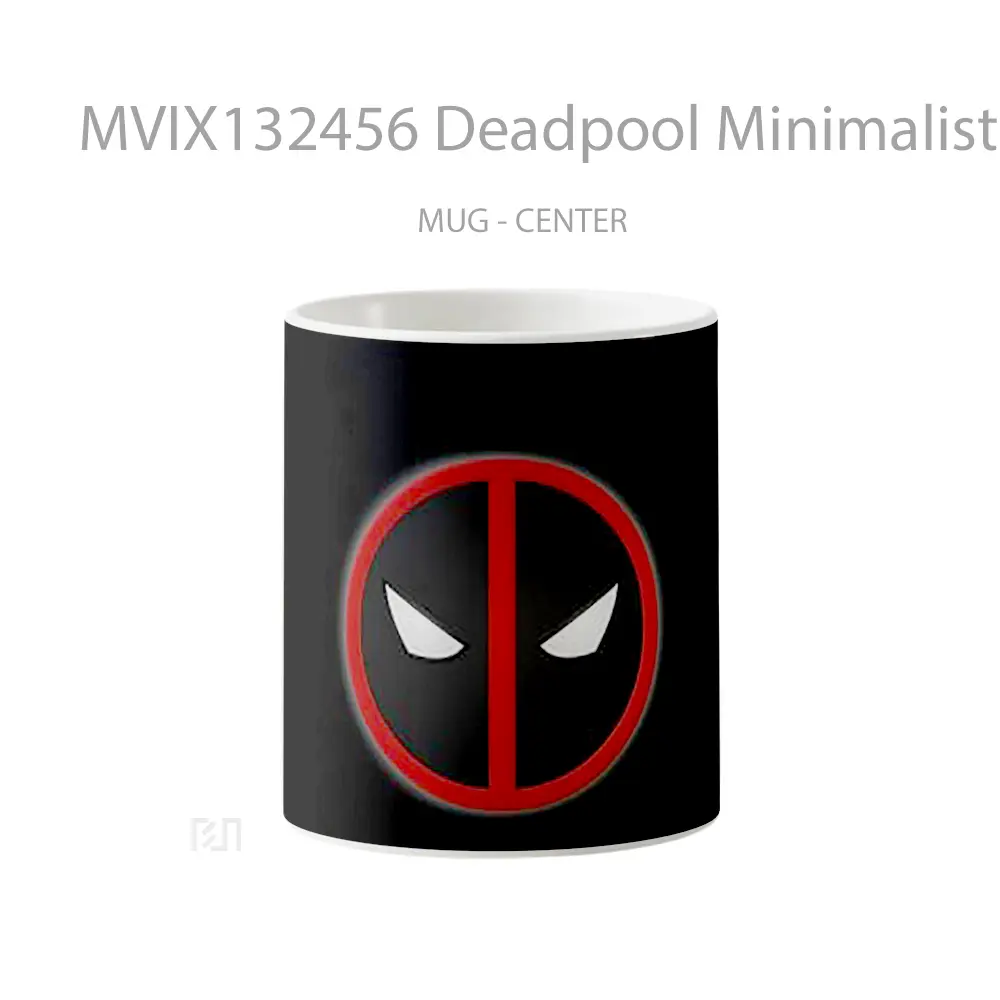 Mug Deadpool Minimalist Logo Gelas Superhero
