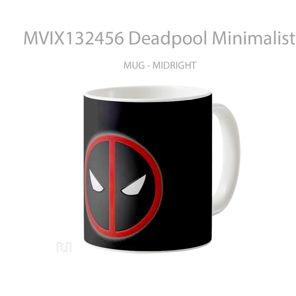 Mug Deadpool Minimalist Logo Gelas Superhero - All-side / Desain