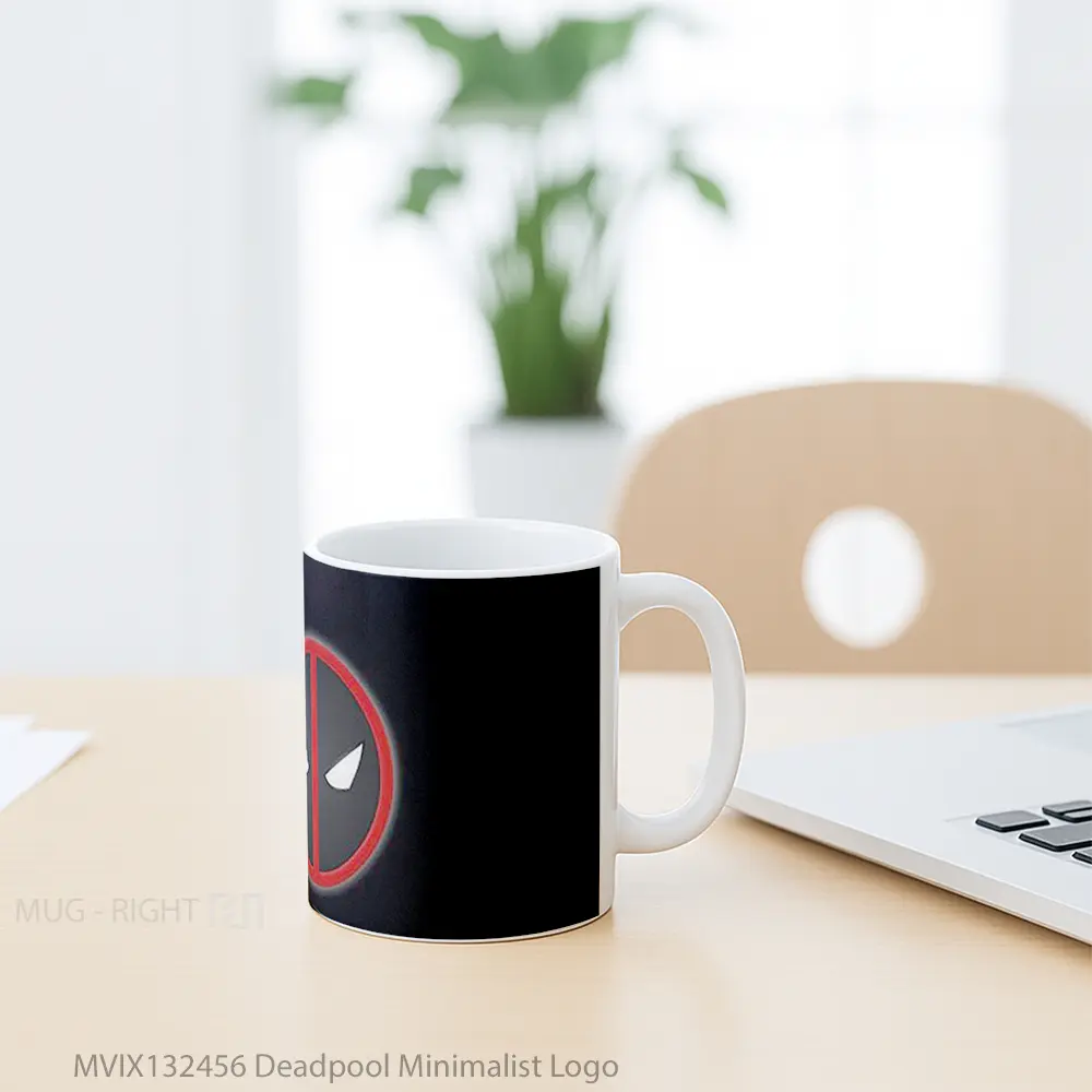 Mug Deadpool Minimalist Logo Gelas Superhero - All-side / Desain