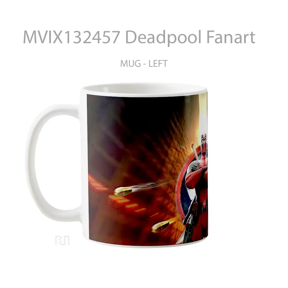 Mug Deadpool Fanart Gelas Superhero - All-side / Desain