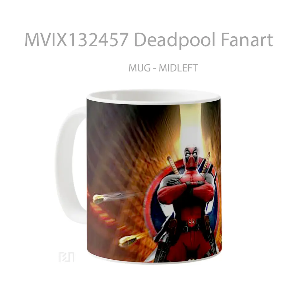 Mug Deadpool Fanart Gelas Superhero - All-side / Desain