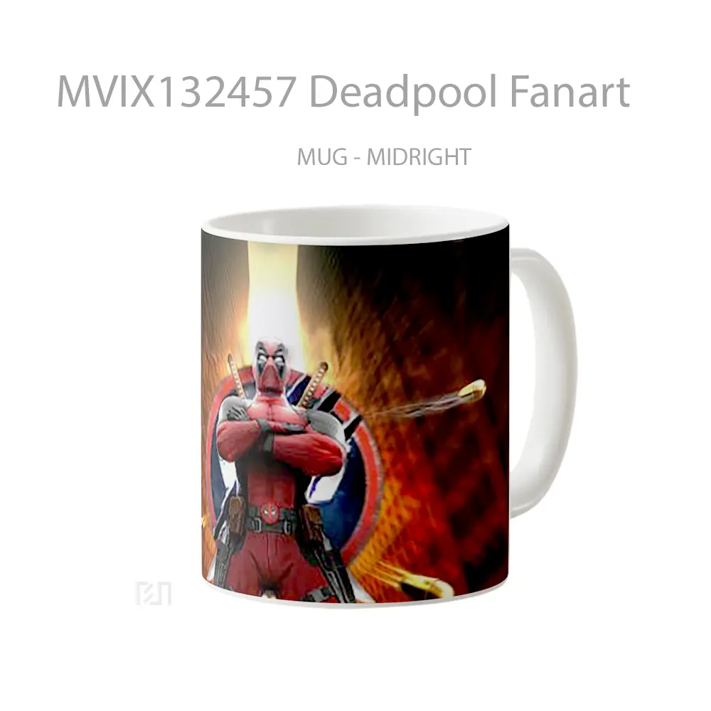 Mug Deadpool Fanart Gelas Superhero - All-side / Desain