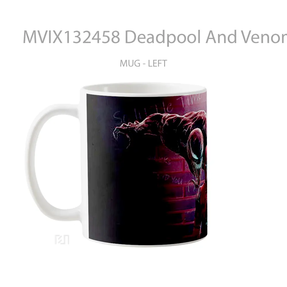 Mug Deadpool And Venom Gelas Superhero - All-side / Desain