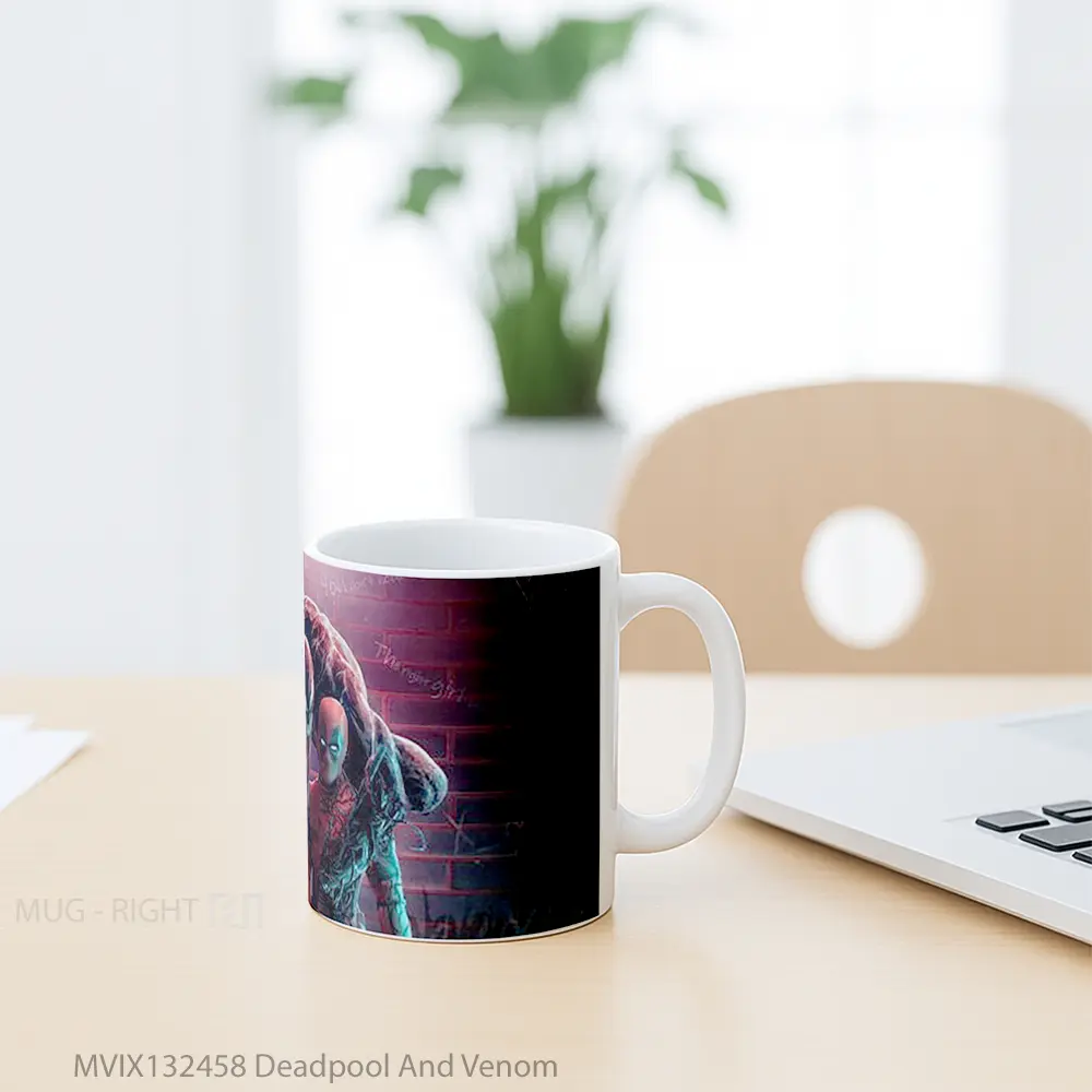 Mug Deadpool And Venom Gelas Superhero - All-side / Desain