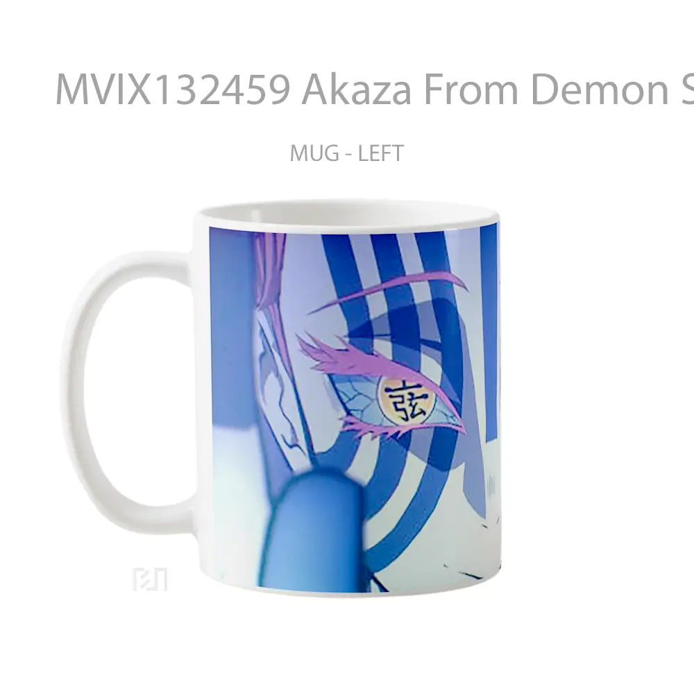Mug Akaza From Demon Slayer V1 Cangkir Anime - All-side / Desain
