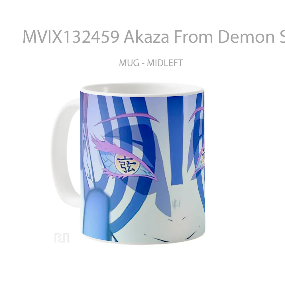 Mug Akaza From Demon Slayer V1 Cangkir Anime - All-side / Desain