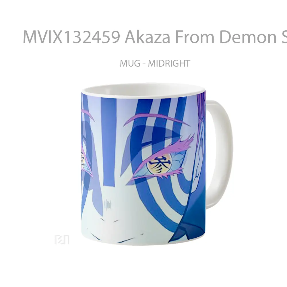 Mug Akaza From Demon Slayer V1 Cangkir Anime - All-side / Desain