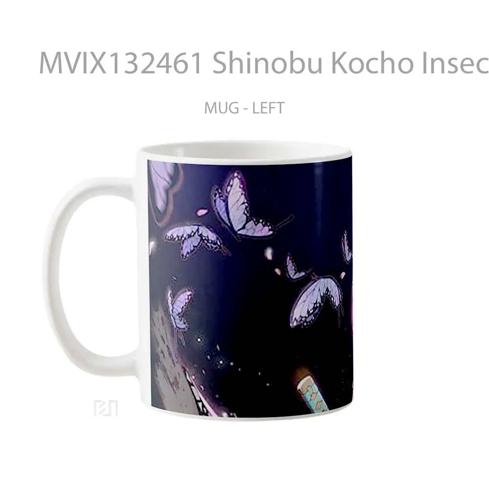 Mug Shinobu Kocho Insect Hashira From Kimetsu No Yaiba Cangkir Anime - All-side / Desain