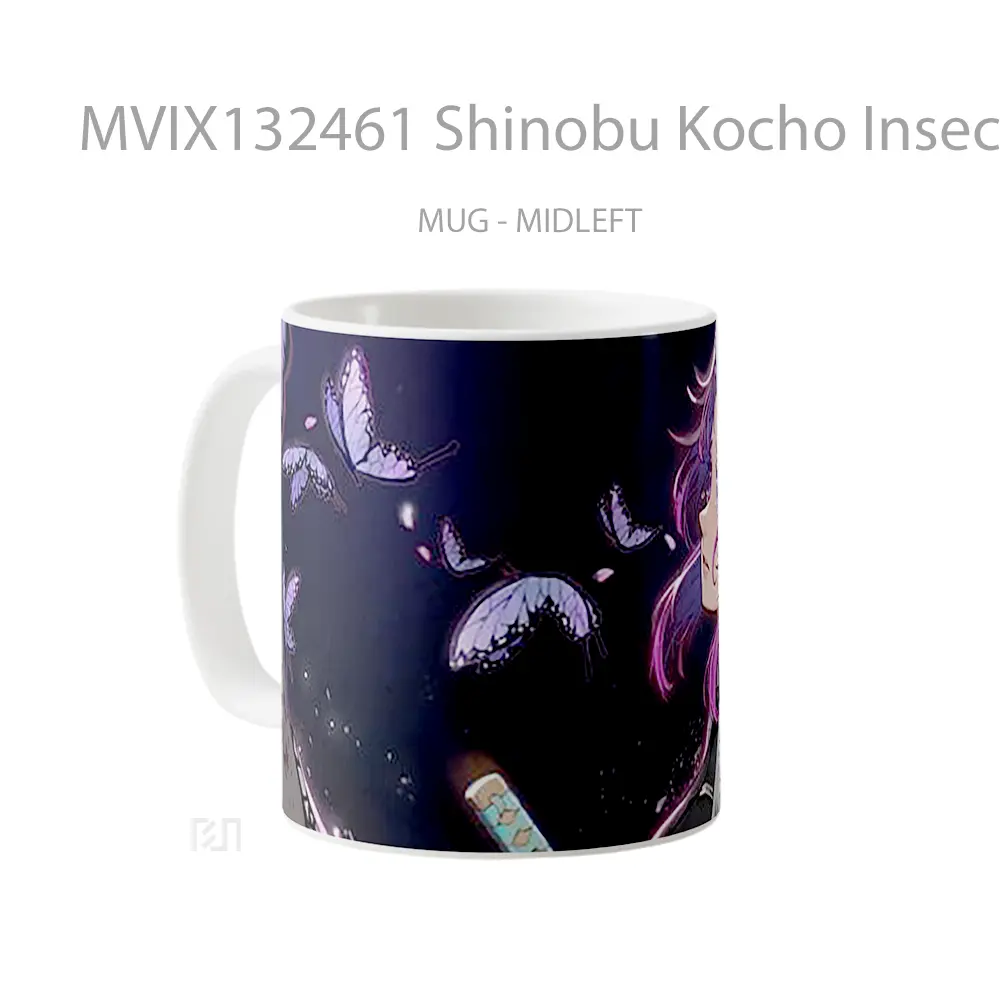 Mug Shinobu Kocho Insect Hashira From Kimetsu No Yaiba Cangkir Anime - All-side / Desain