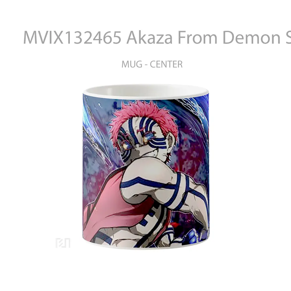 Mug Akaza From Demon Slayer V2 Cangkir Anime