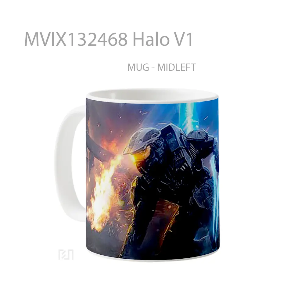 Mug Halo V1 Cangkir Gamer - All-side / Desain
