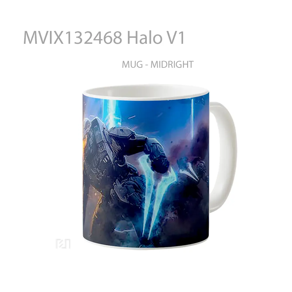 Mug Halo V1 Cangkir Gamer - All-side / Desain