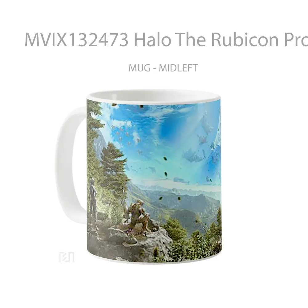 Mug Halo The Rubicon Protocol Cangkir Gamer - All-side / Desain