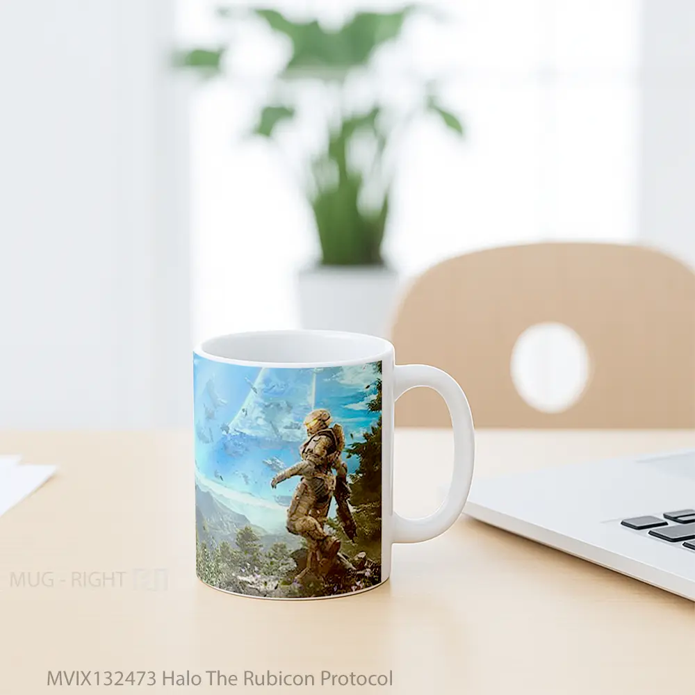 Mug Halo The Rubicon Protocol Cangkir Gamer - All-side / Desain