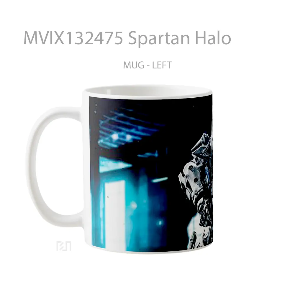 Mug Spartan Halo Cangkir Gamer - All-side / Desain