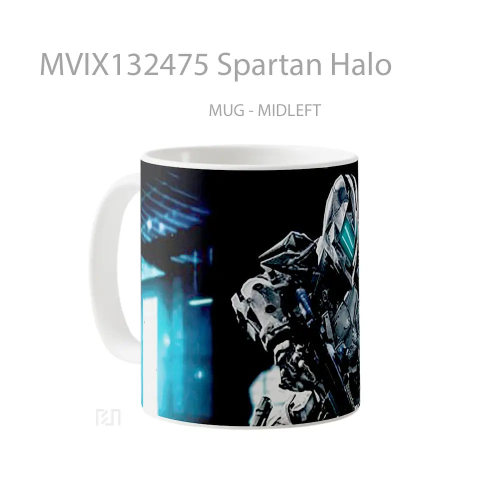 Mug Spartan Halo Cangkir Gamer - All-side / Desain